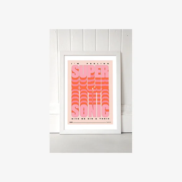 Gin & Tonic Wall Art Print - White UK 3 at Urban Outfitters
