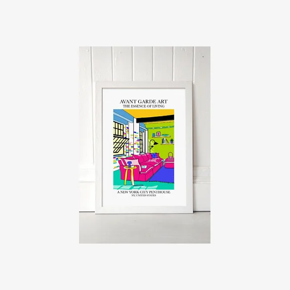 blanchouse New York Penthouse Wall Art Print - White 2 at Urban Outfitters