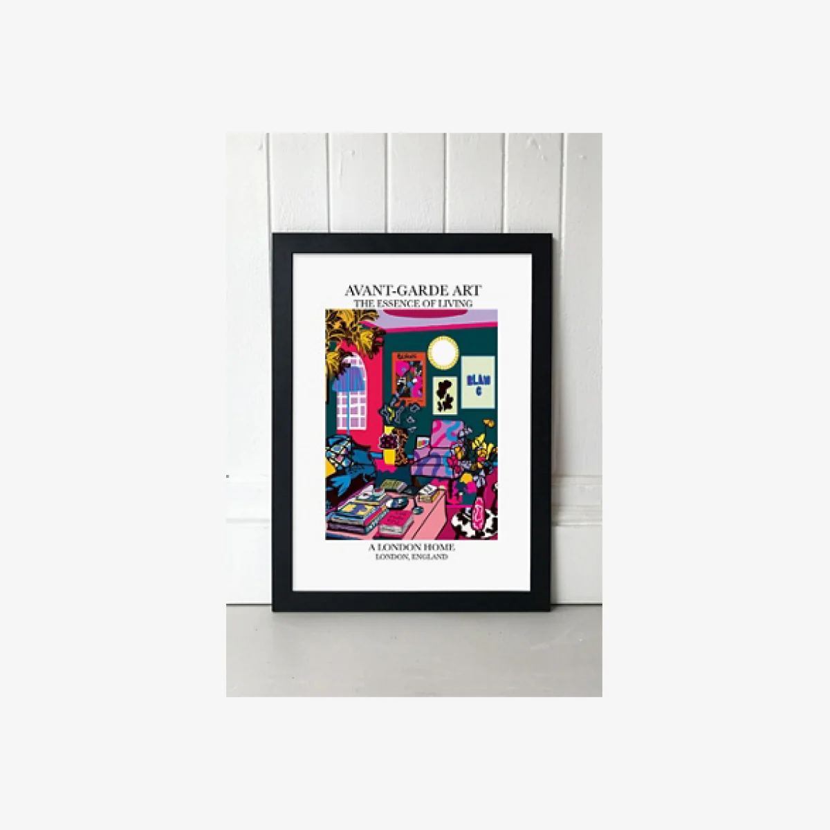 blanchouse London Wall Art Print - Black UK 3 at Urban Outfitters