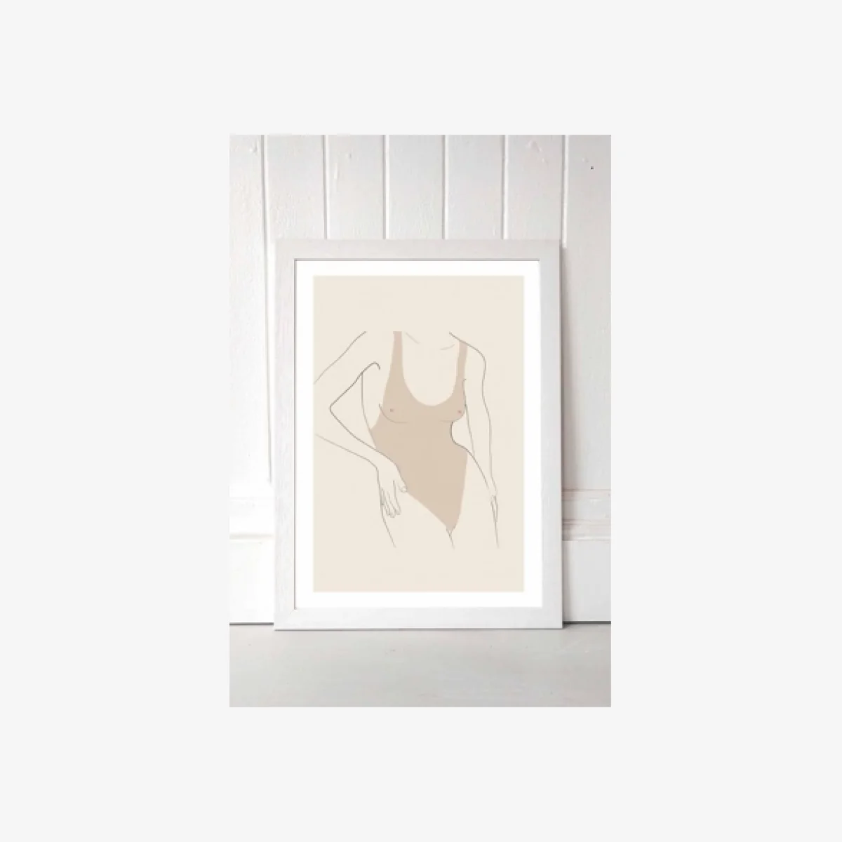 Flower Love Child Pink Cossie Wall Art Print - White 1 at Urban Outfitters
