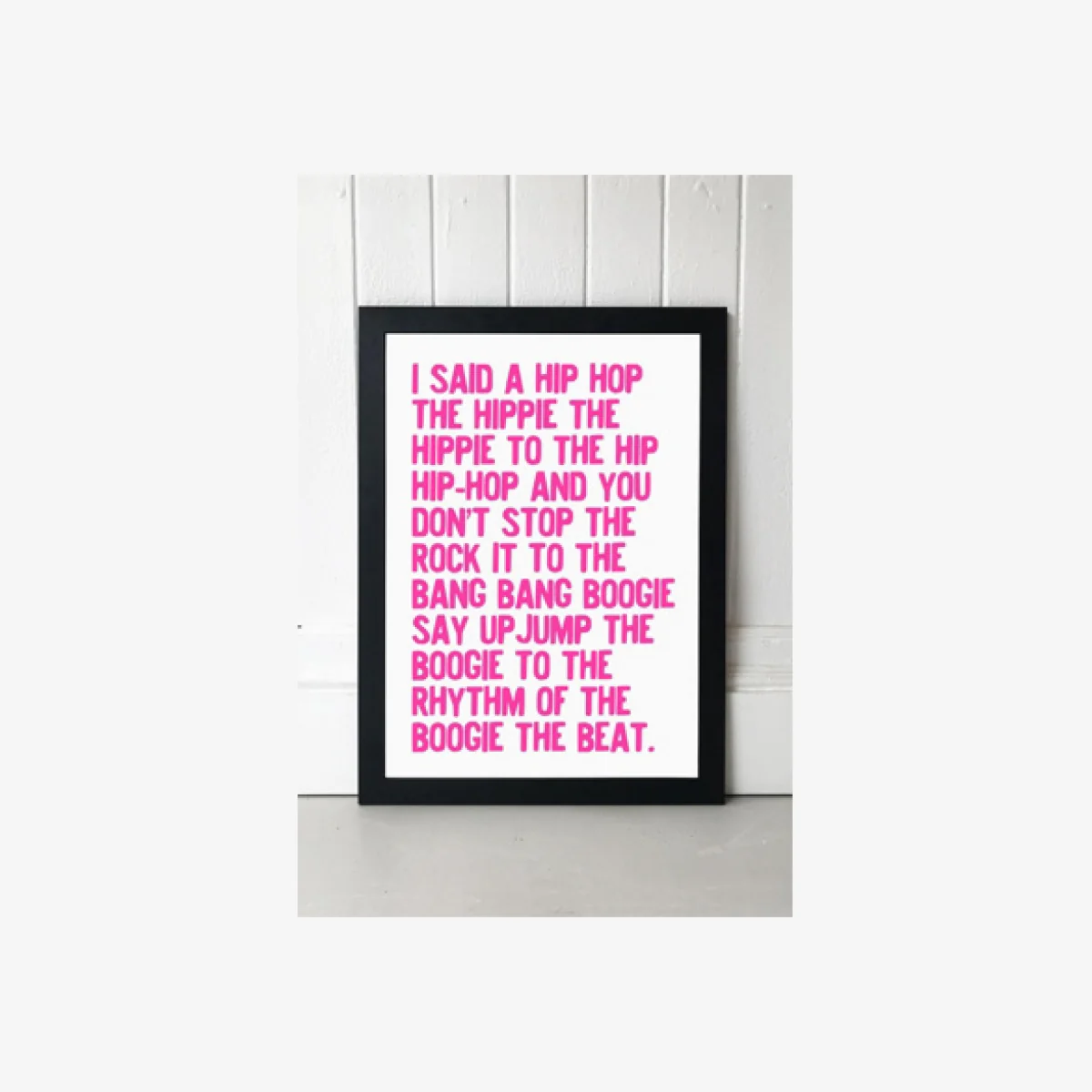 UO Exclusive Pink Honeymoon Hotel Rapper's Delight Wall Art Print - Black 2 at Urban Outfitters