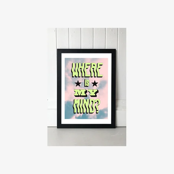My Mind Wall Art Print - Black UK 3 at Urban Outfitters