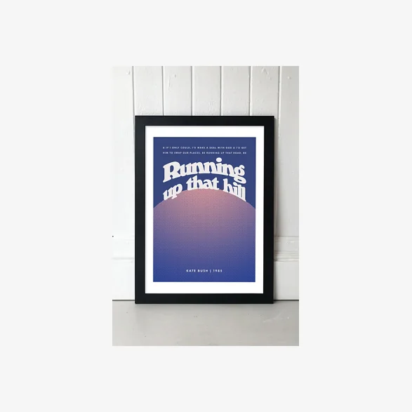 Up That Hill Wall Art Print - Black 1 at Urban Outfitters