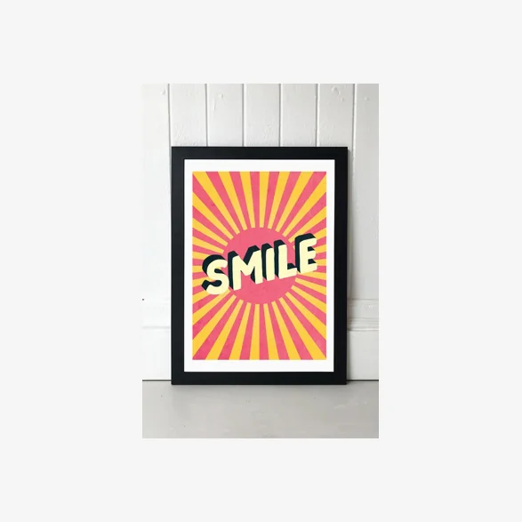 Scribbler Smile Wall Art Print - Black 2 at Urban Outfitters