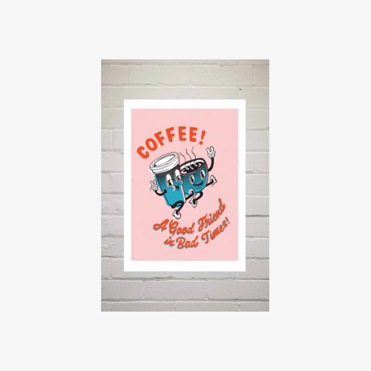 Sophie Ward Coffee, A Good Friend Wall Art Print - Assorted 2 at Urban Outfitters