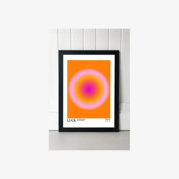 Luck Wall Art Print - Black UK 3 at Urban Outfitters