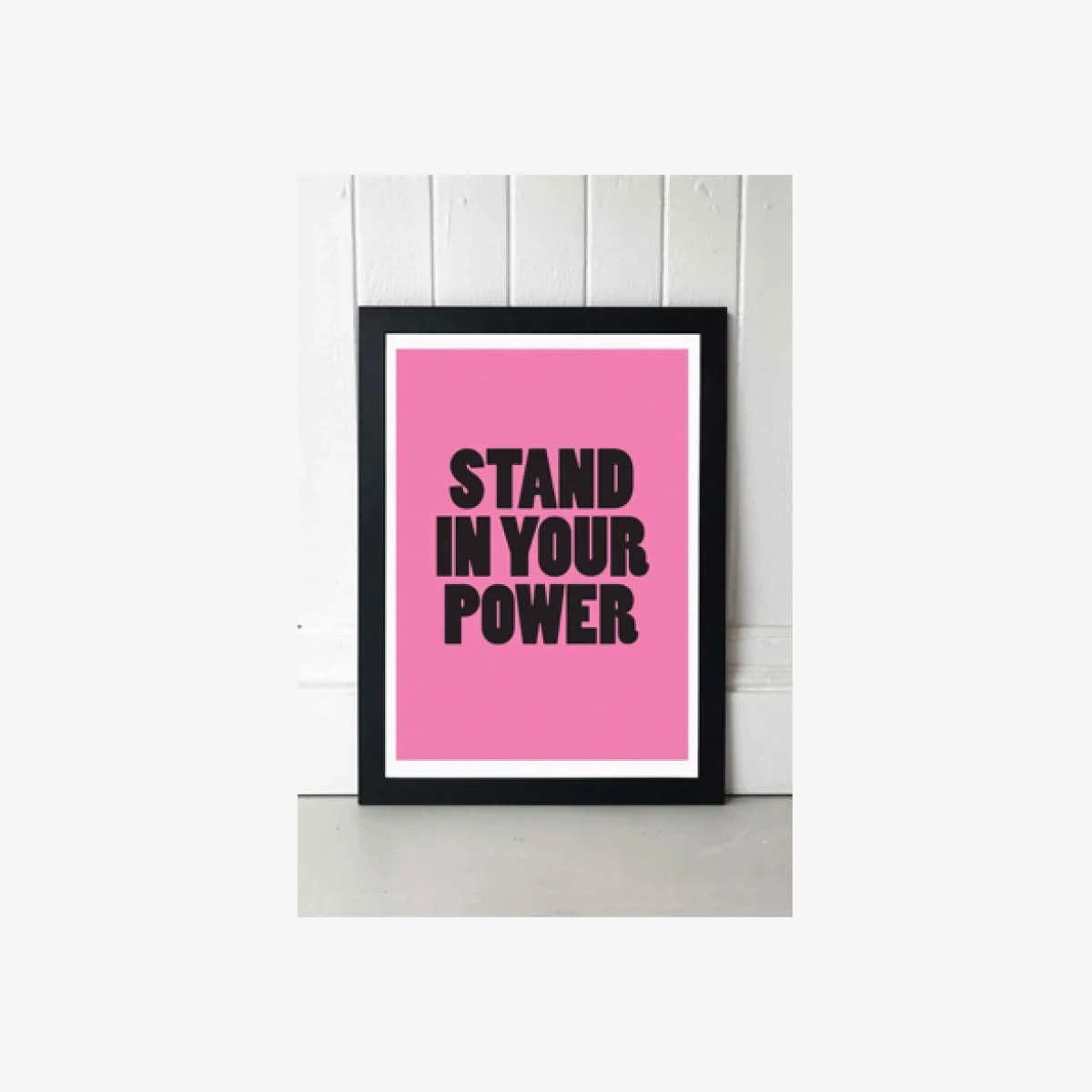 Colour TV Stand In Your Power Wall Art Print - Black 1 at Urban Outfitters