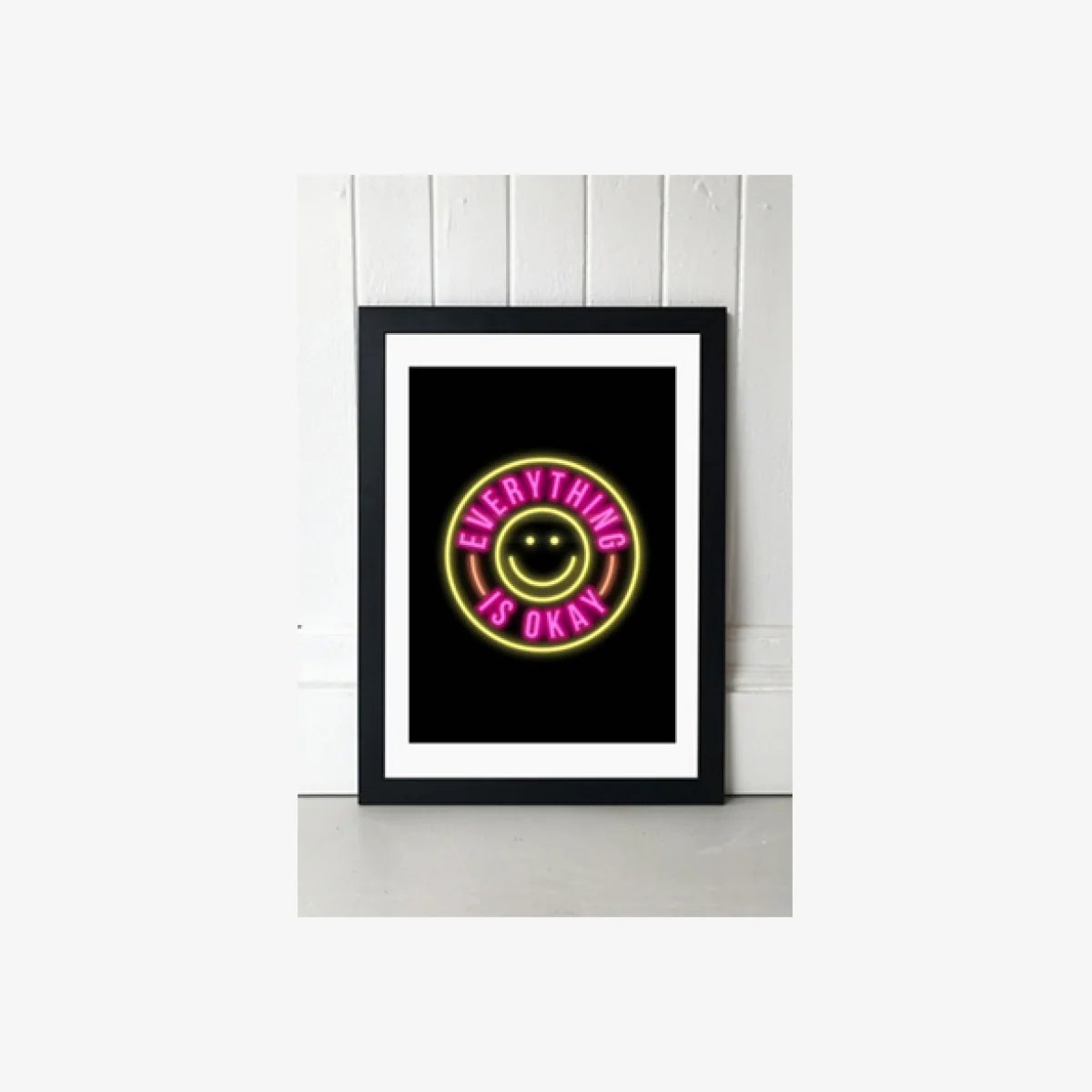 Julia Walck Everything Is Okay Wall Art Print - Black UK 3 at Urban Outfitters