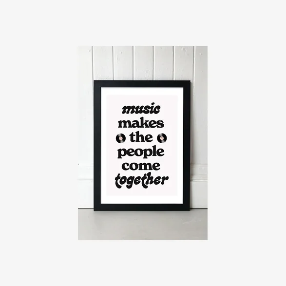 Come Together Wall Art Print - Black 1 at Urban Outfitters