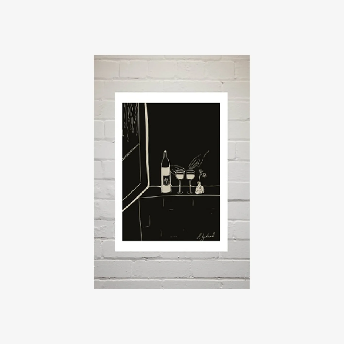 Hali Igwelaezoh Wine & Friends Wall Art Print - Assorted UK 3 at Urban Outfitters