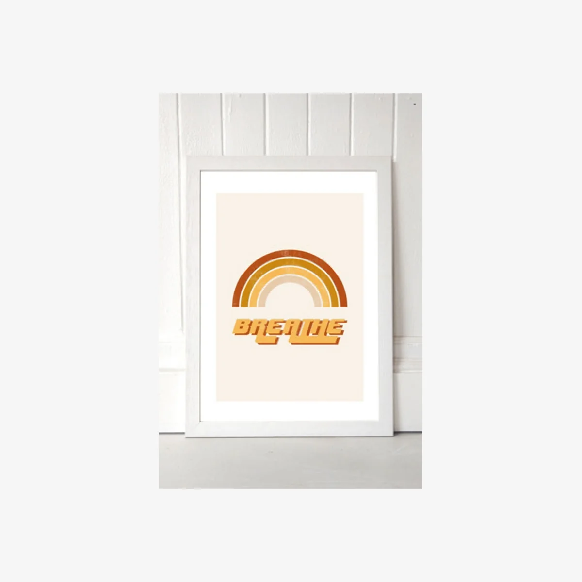 Sundry Society Retro Breathe Quote Wall Art Print - White 1 at Urban Outfitters