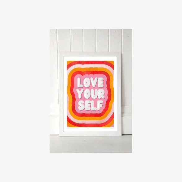 Show Me Mars Love Yourself Wall Art Print - White 2 at Urban Outfitters