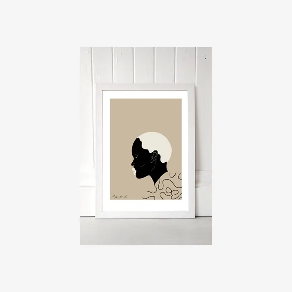 Hali Igwelaezoh Not Looking Back Wall Art Print - White UK 3 at Urban Outfitters