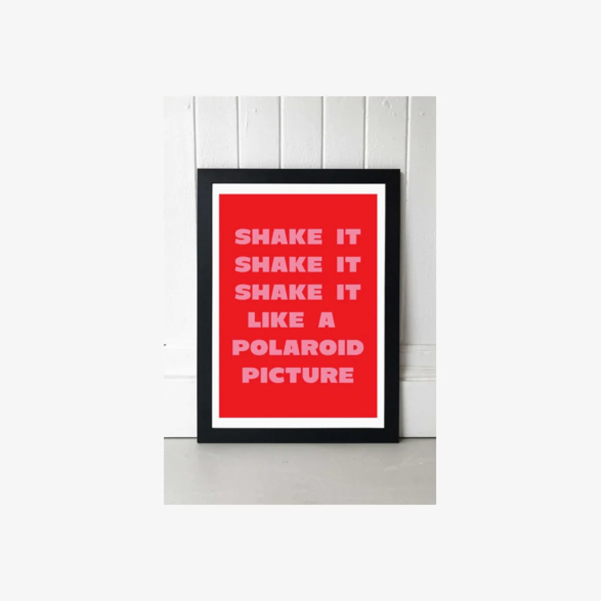 Mood Shake It Like A Polaroid Picture Wall Art Print - Black UK 3 at Urban Outfitters