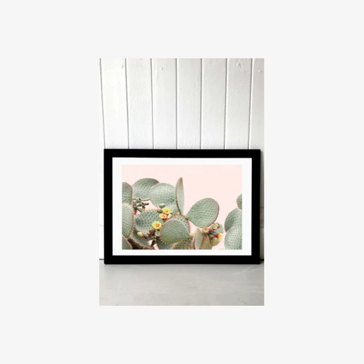 Sisi & Seb Bloom Cactus Wall Art Print - Black UK 3 at Urban Outfitters