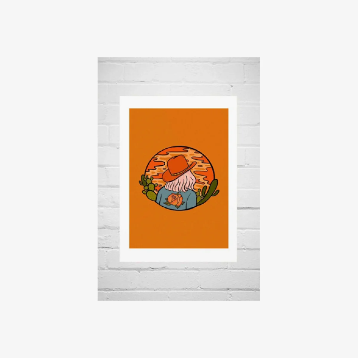 Doodle By Meg Cowgirl Wall Art Print - Assorted UK 3 at Urban Outfitters