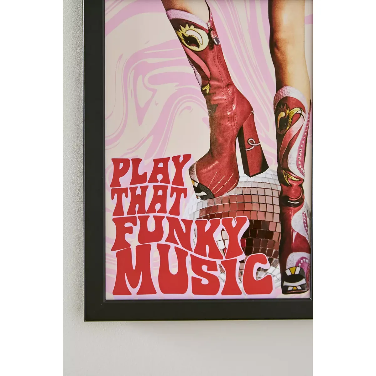 Printed Weird Play That Funky Music Wall Art A4 Print - Pink ALL at Urban Outfitters – image 4