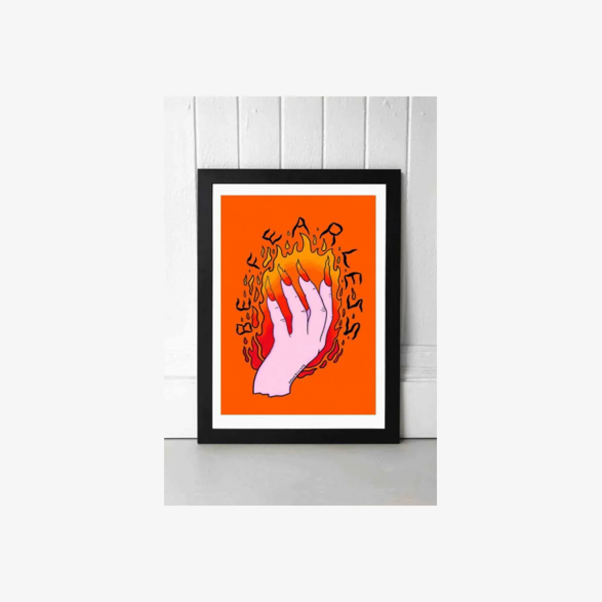 Doodle By Meg Be Fearless Wall Art Print - Black 2 at Urban Outfitters
