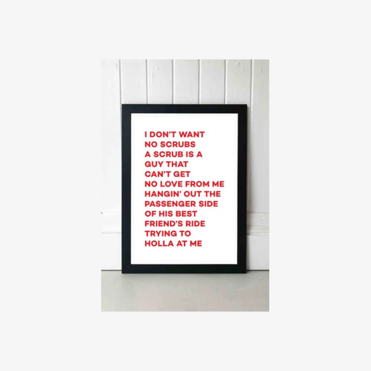 Mood No Scrubs Wall Art Print - Black 1 at Urban Outfitters