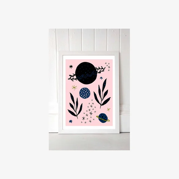 Ani Vidotto Botanical Planets Wall Art Print - White 1 at Urban Outfitters