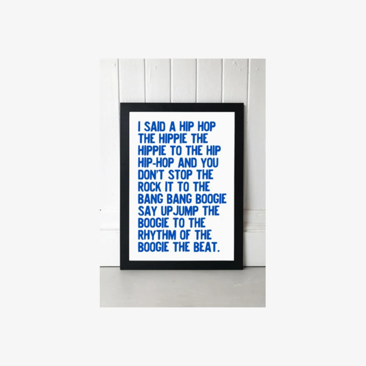 UO Exclusive Blue Honeymoon Hotel Rapper's Delight Wall Art Print - Black UK 3 at Urban Outfitters