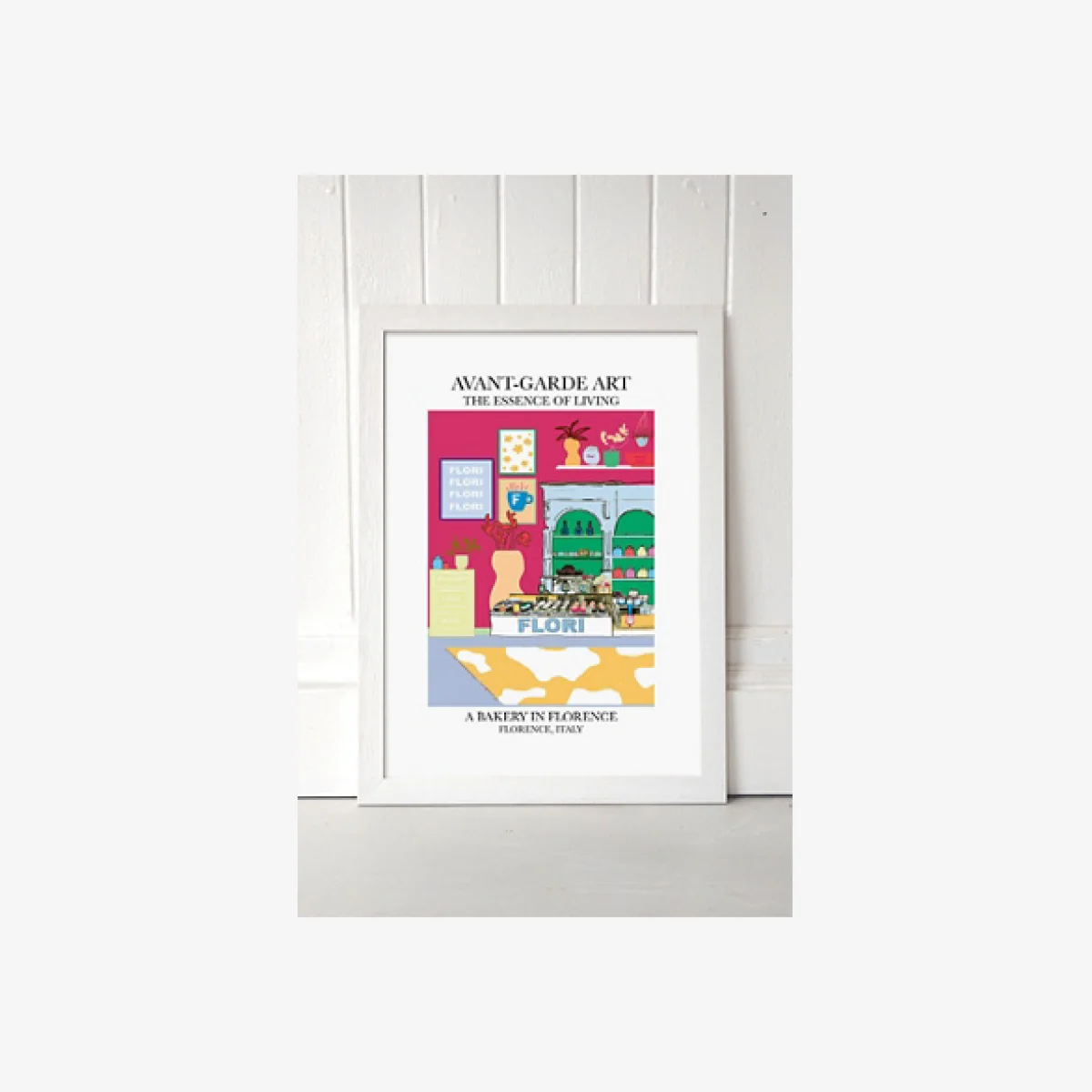 blanchouse Florence Wall Art Print - White UK 3 at Urban Outfitters