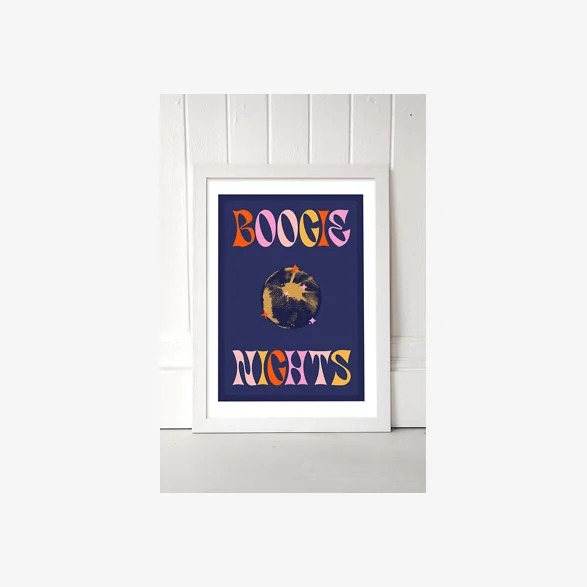 Boogie Nights Wall Art Print - White 1 at Urban Outfitters
