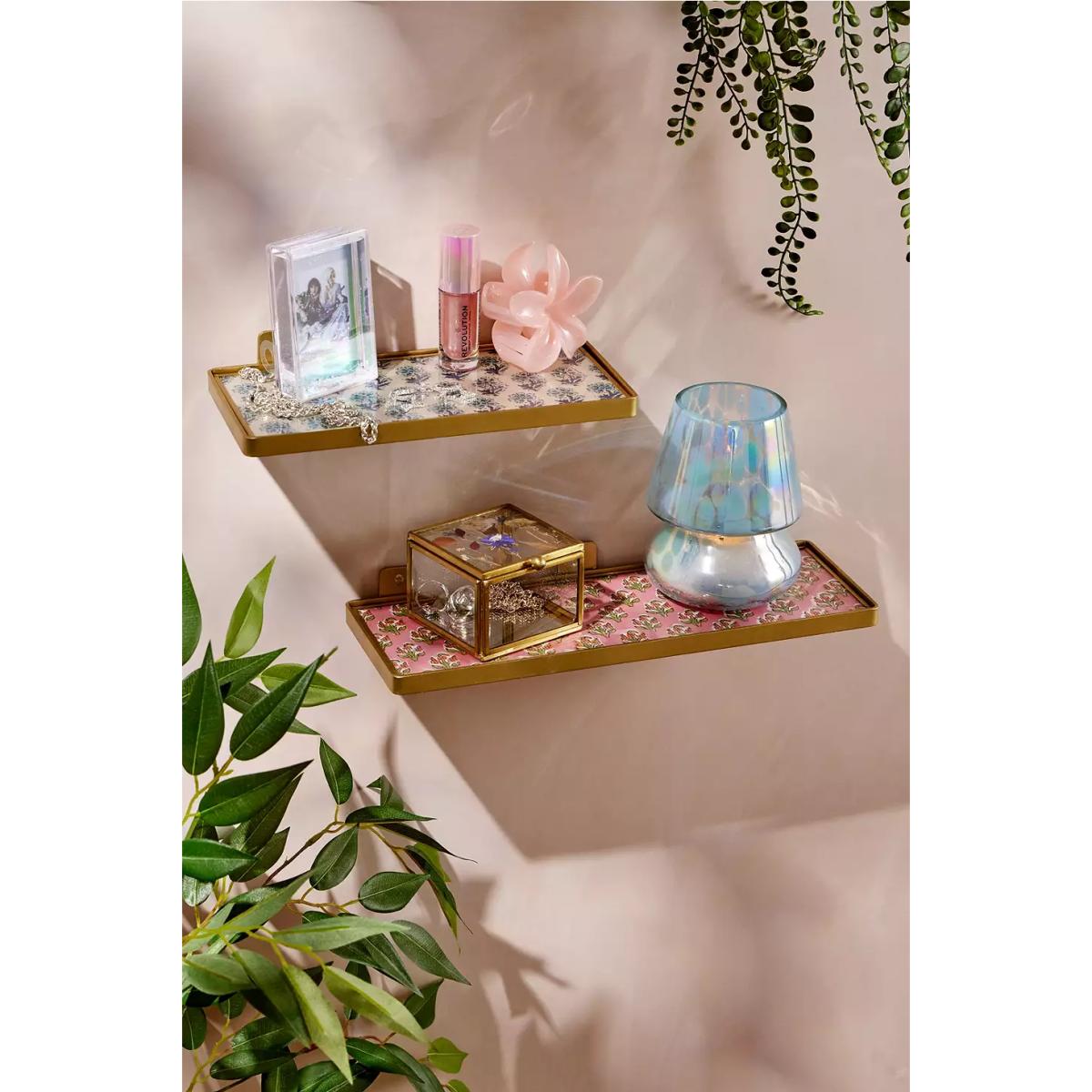Urban Outfitters Block Print Small Wall Shelf - Blue ALL – image 4