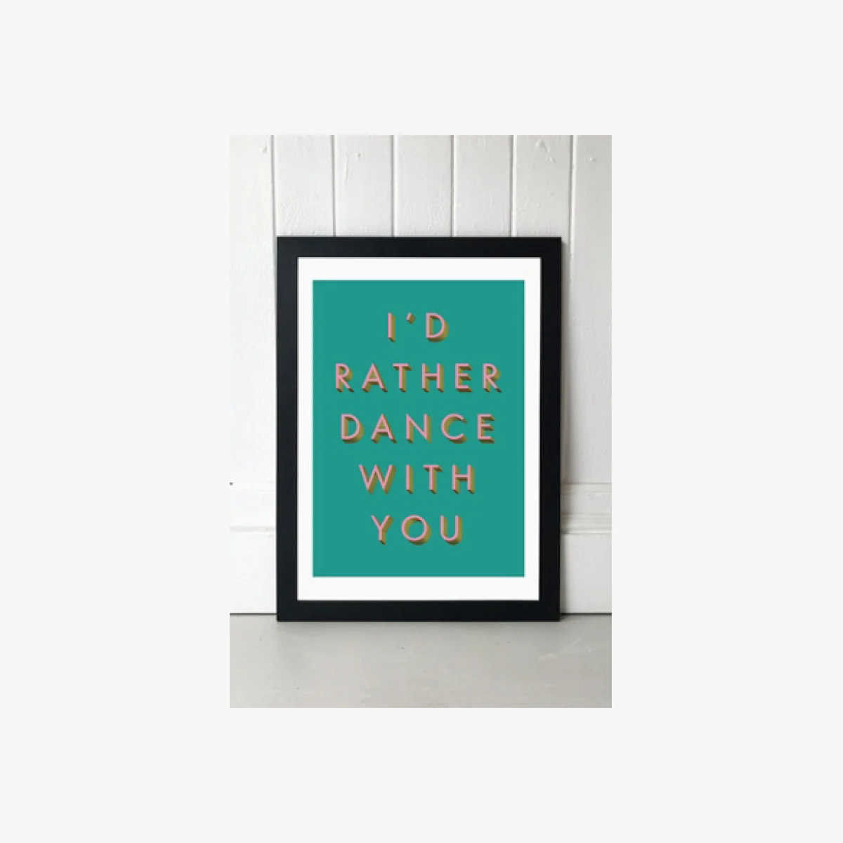 Limbo & Ginger I'd Rather Dance With You Wall Art Print - Black 2 at Urban Outfitters