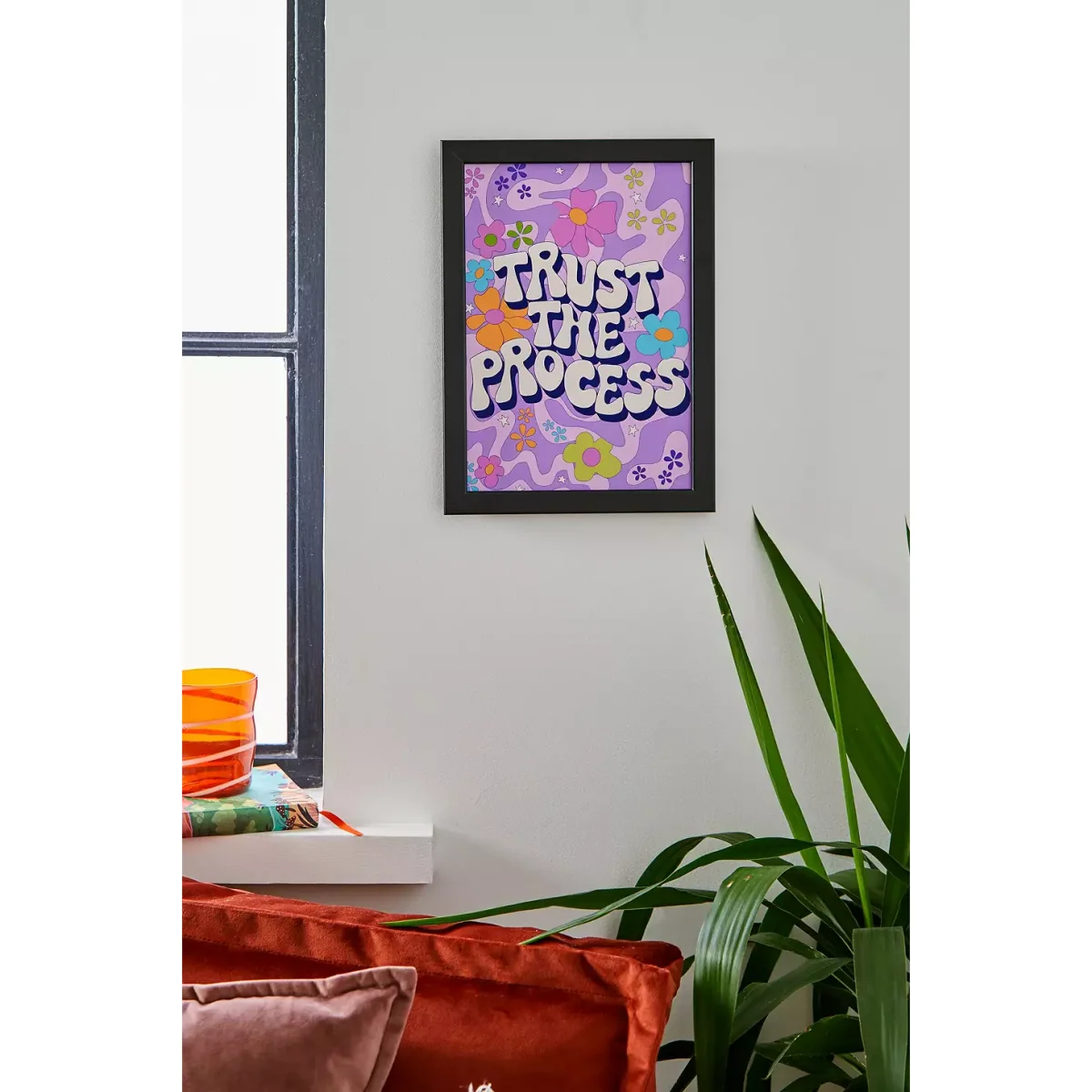 Printed Weird Trust The Process Wall Art A4 Print - Purple ALL at Urban Outfitters – image 2