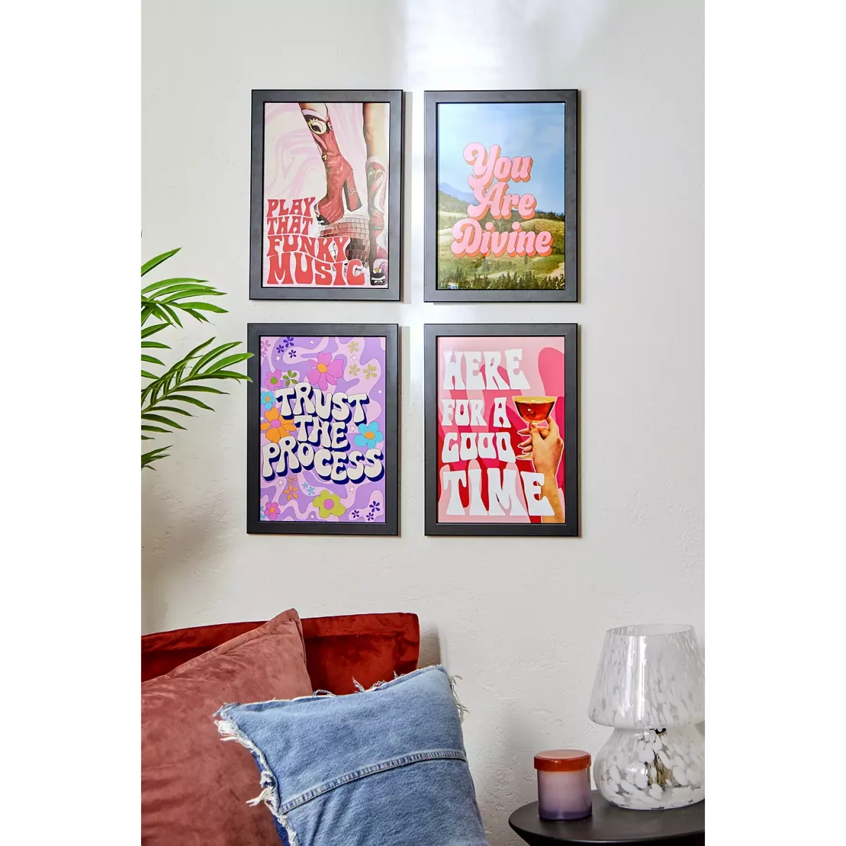 Printed Weird Trust The Process Wall Art A4 Print - Purple ALL at Urban Outfitters – image 3