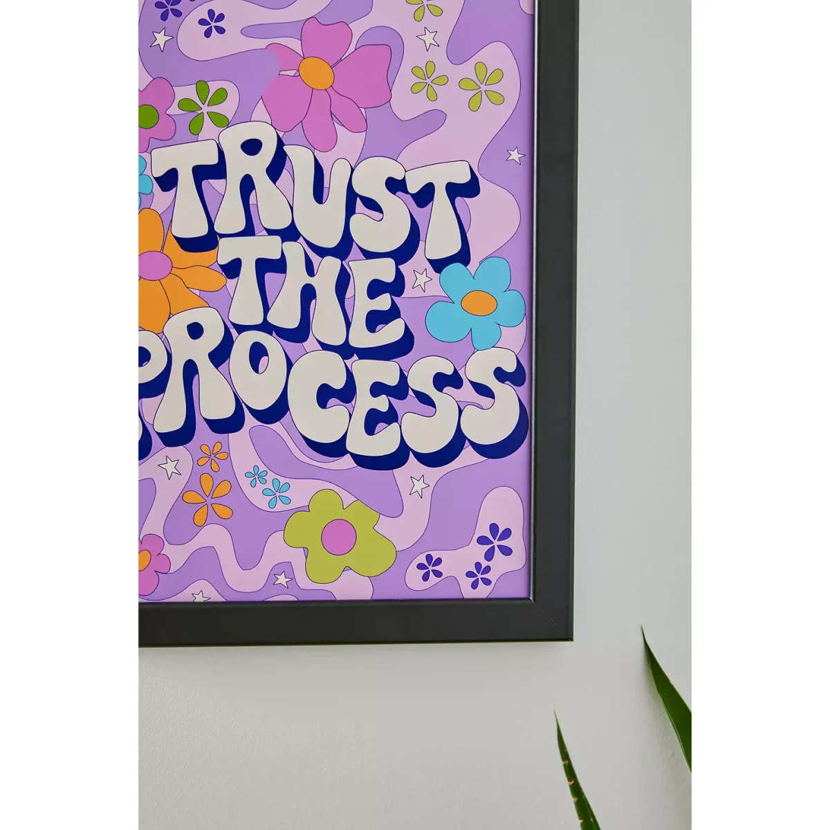 Printed Weird Trust The Process Wall Art A4 Print - Purple ALL at Urban Outfitters – image 4
