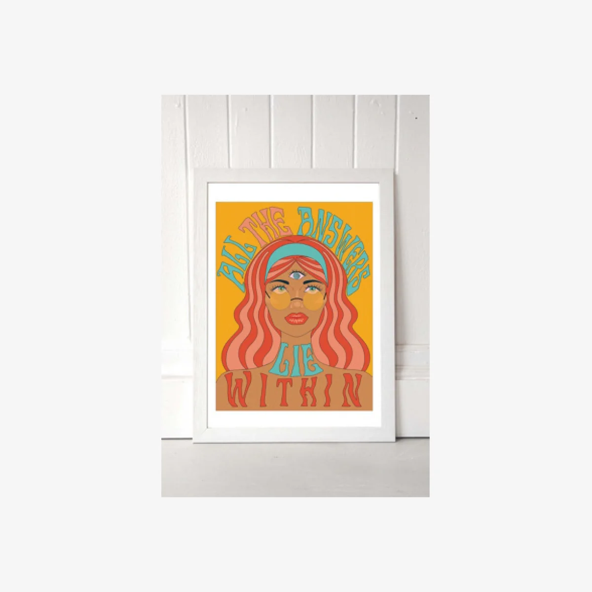 Exquisite Paradox All The Answers Lie Within Wall Art Print - White UK 3 at Urban Outfitters