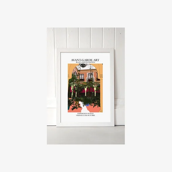 blanchouse Seville Wall Art Print - White UK 3 at Urban Outfitters