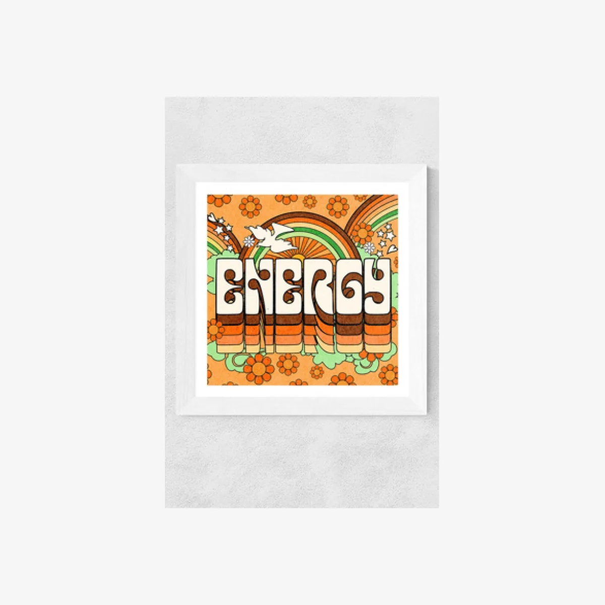Golden Daze Energy Wall Art Print - White 2 at Urban Outfitters