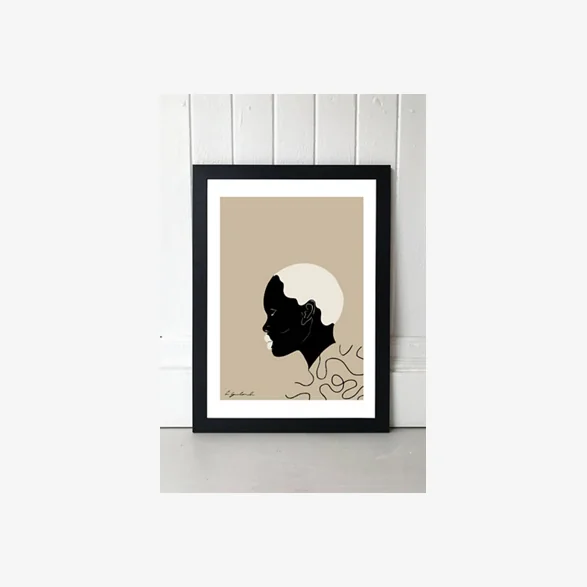Hali Igwelaezoh Not Looking Back Wall Art Print - Black 1 at Urban Outfitters