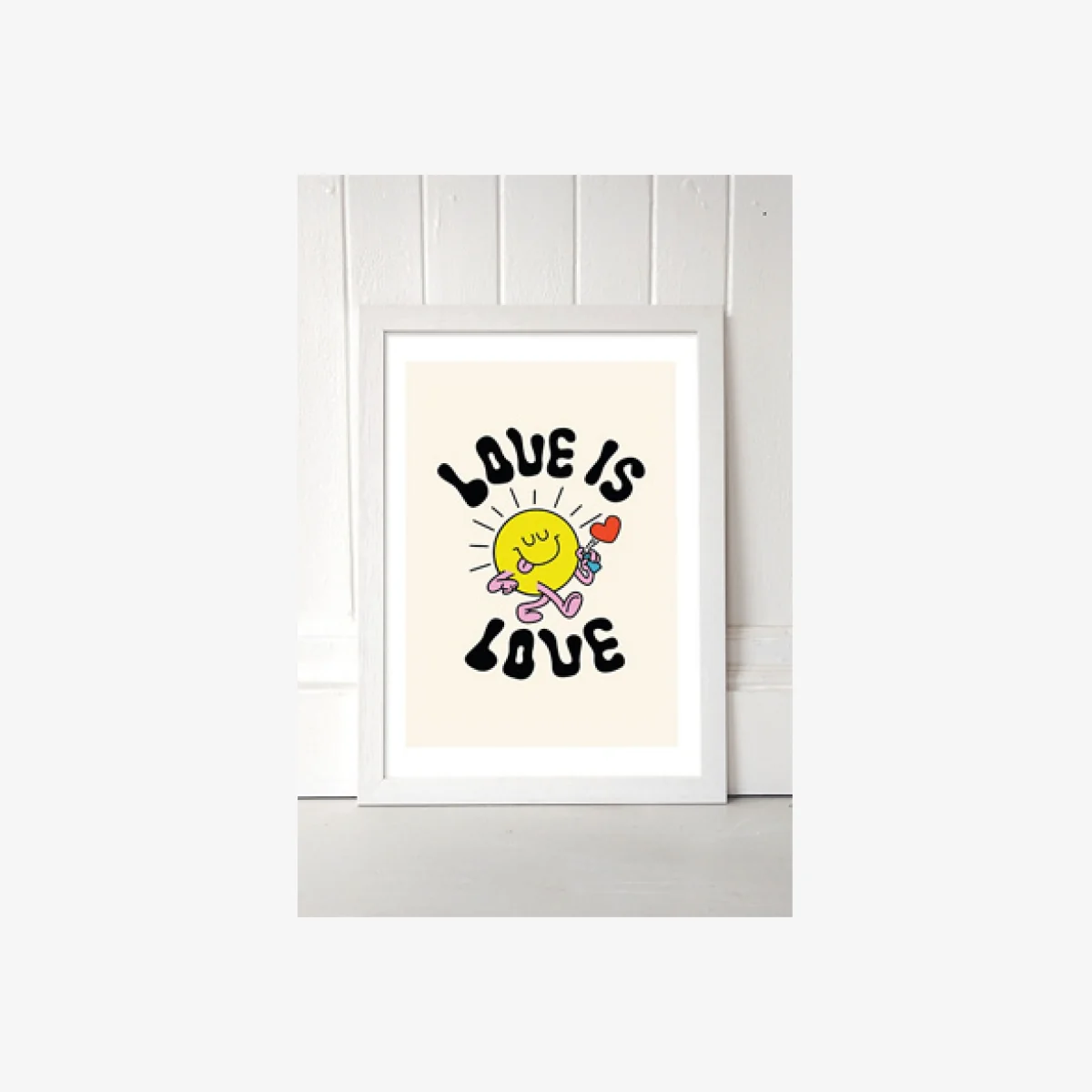 Love Is Love Wall Art Print - White 1 at Urban Outfitters