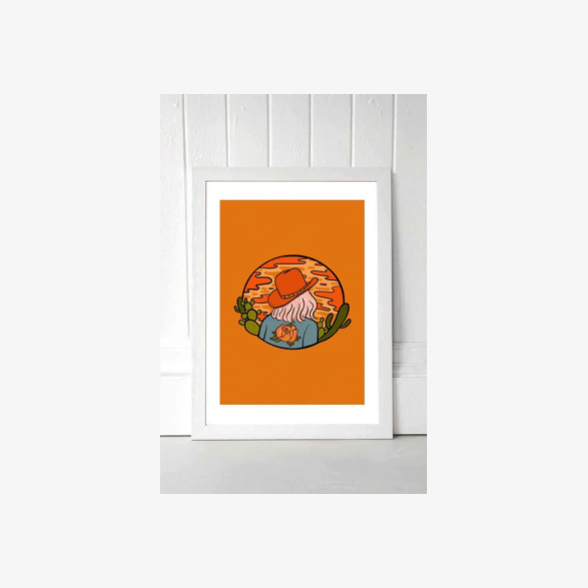 Doodle By Meg Cowgirl Wall Art Print - White 1 at Urban Outfitters
