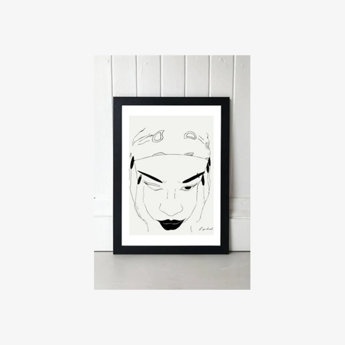 Hali Igwelaezoh Bandana Girly Wall Art Print - Black 2 at Urban Outfitters