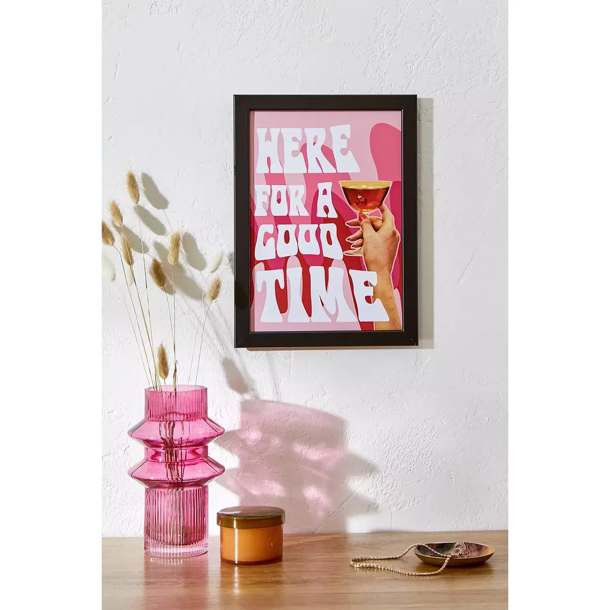 Printed Weird Here For A Good Time Wall Art A4 Print - Pink ALL at Urban Outfitters – image 2