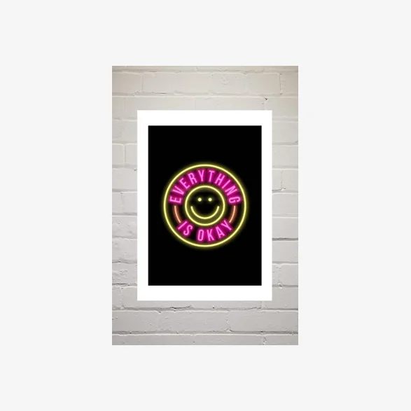 Julia Walck Everything Is Okay Wall Art Print - Assorted UK 3 at Urban Outfitters