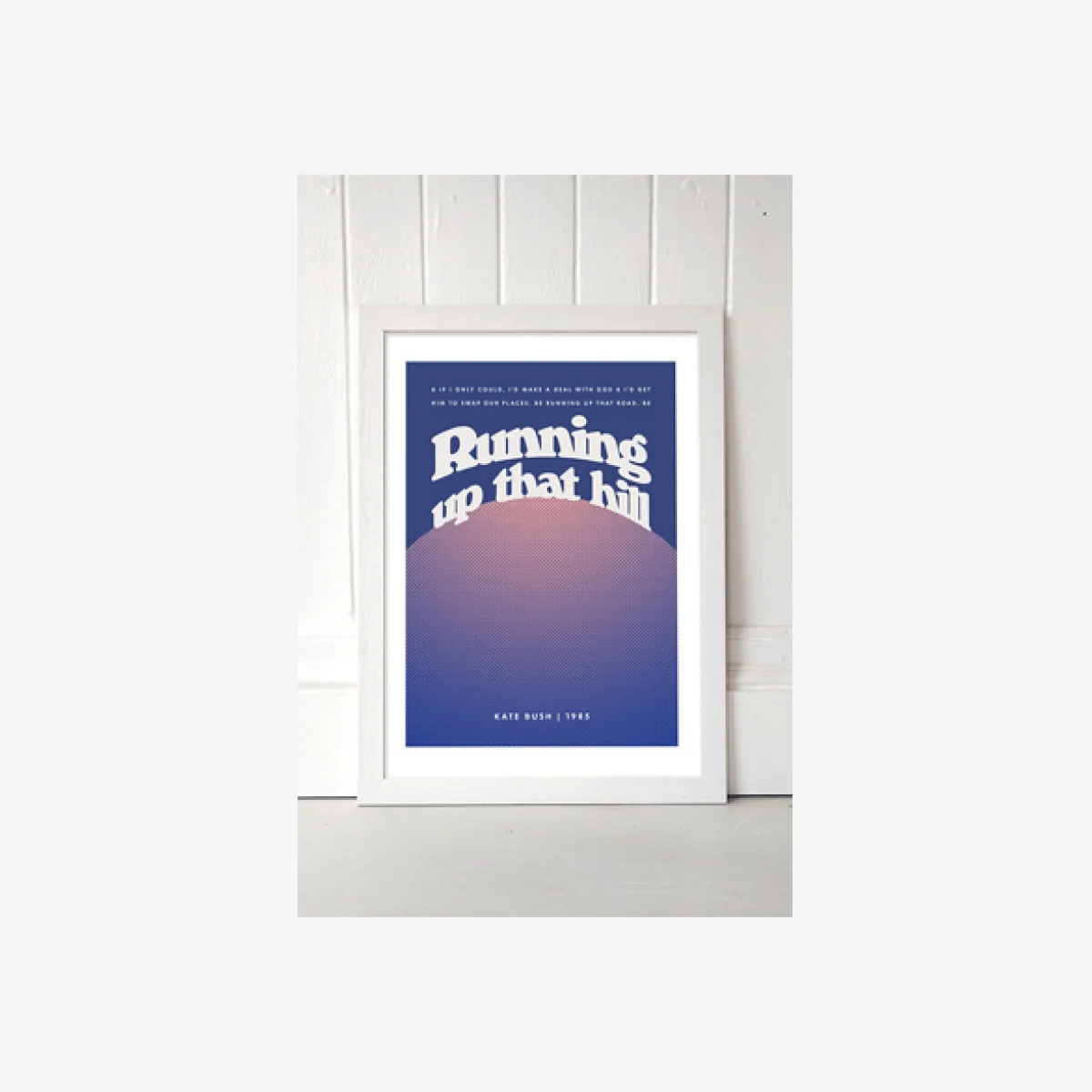 Up That Hill Wall Art Print - White UK 3 at Urban Outfitters