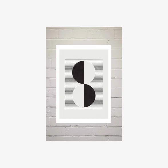 Crayon Stationery Abstract Circles Wall Art Print - Assorted UK 3 at Urban Outfitters