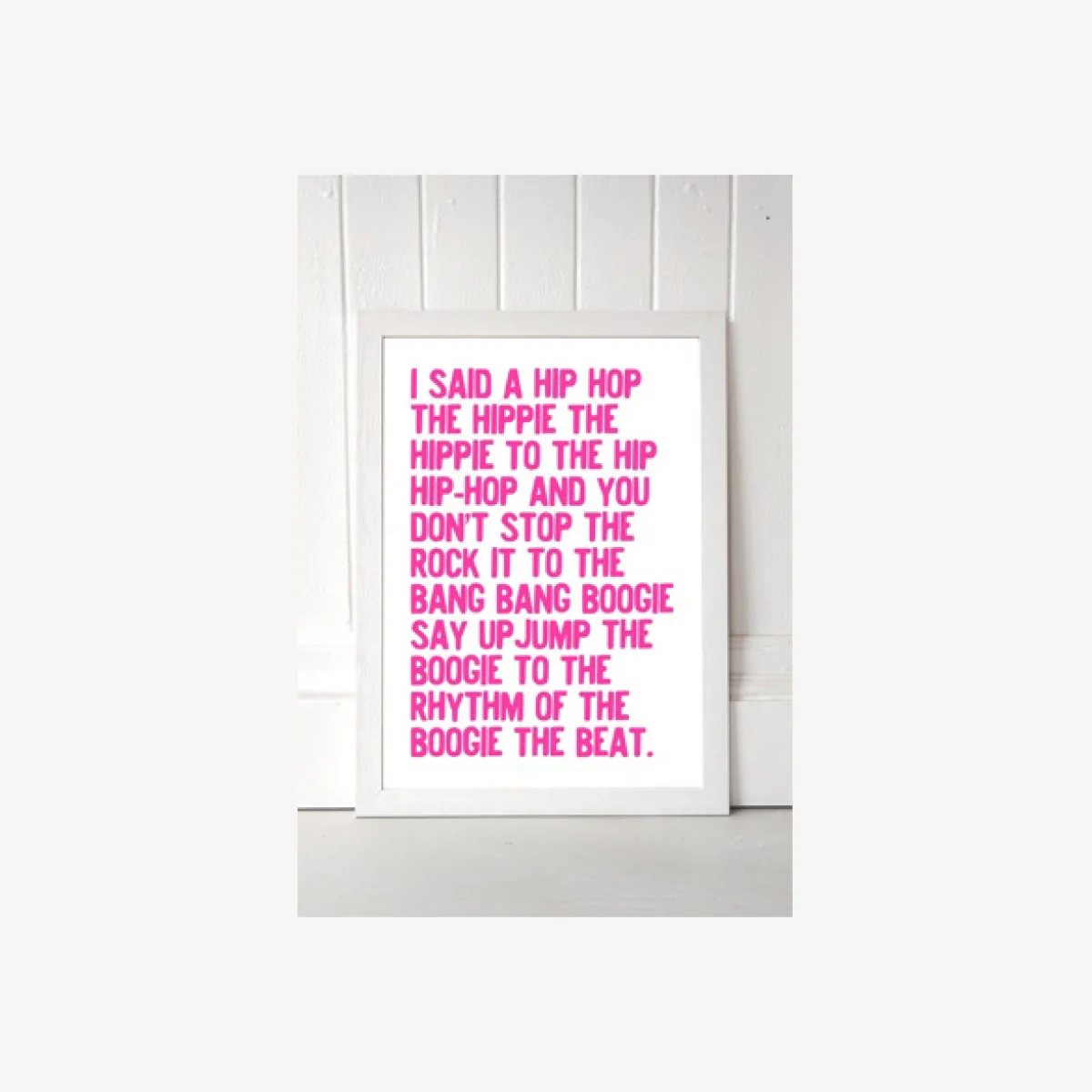 UO Exclusive Pink Honeymoon Hotel Rapper's Delight Wall Art Print - White 2 at Urban Outfitters