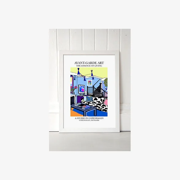 blanchouse Copenhagen Wall Art Print - White UK 3 at Urban Outfitters