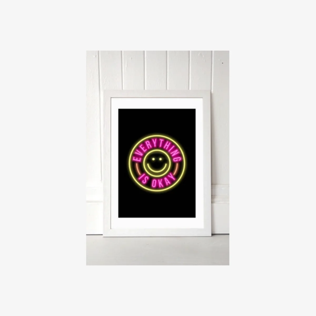 Julia Walck Everything Is Okay Wall Art Print - White 1 at Urban Outfitters