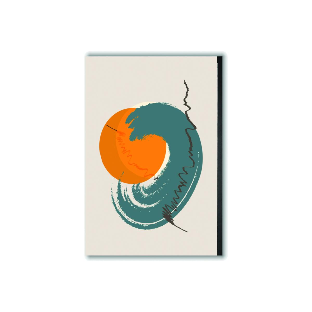 Yellow / Orange Sunshine Abstract Swirl Extra Large Stanley Print House – image 1