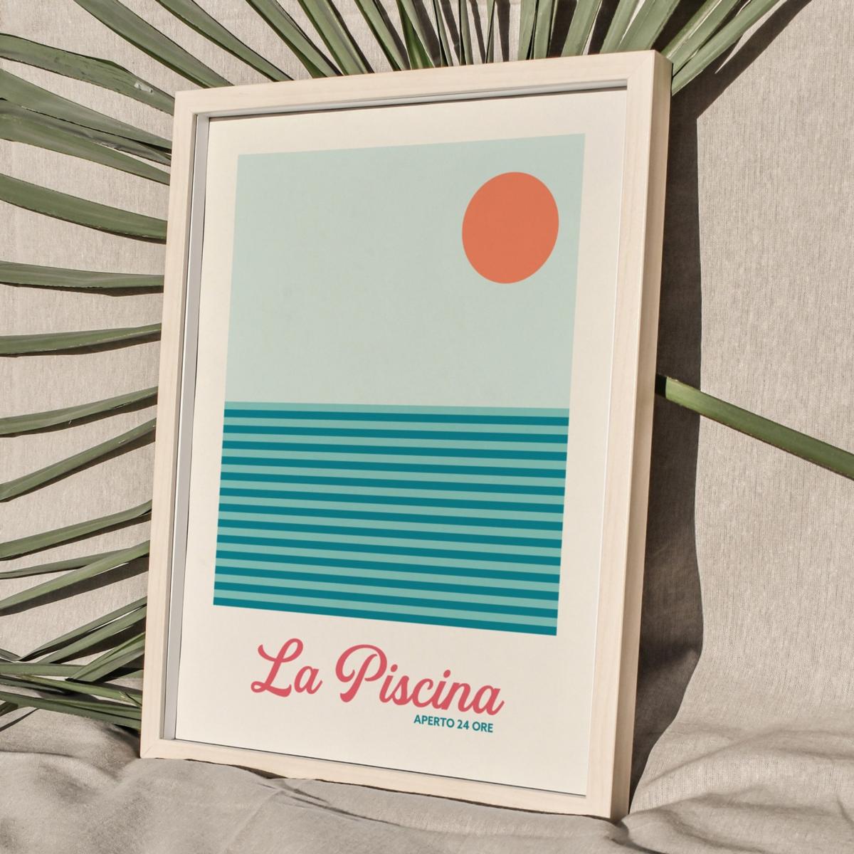 La Piscina Italian Swimming Pool Print - Large Places & Spaces Art Co. – image 2