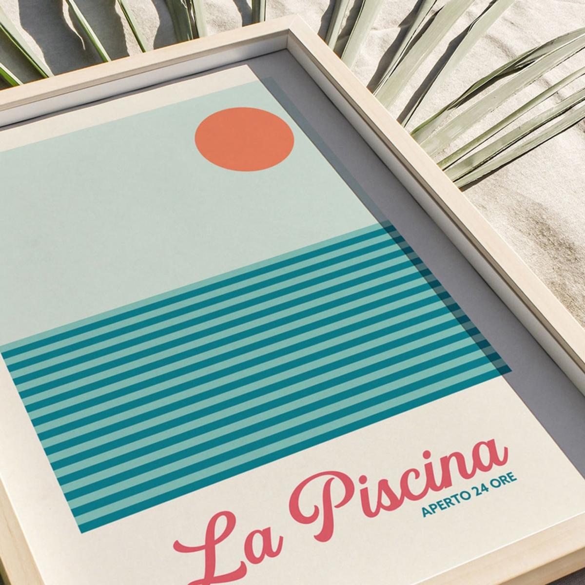 La Piscina Italian Swimming Pool Print - Large Places & Spaces Art Co. – image 3