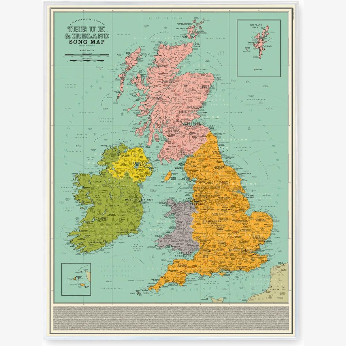 Uk & Ireland Song Map - Multicolour Dorothy